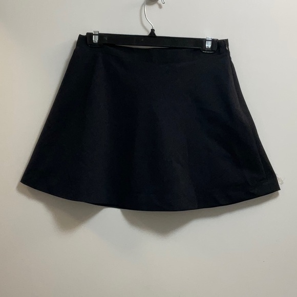 BENETTON Mini Skirt A-line Sz 4 Blk/Gry - Picture 2 of 6